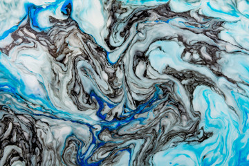 Beautiful abstract painting is a painting technique Ebru .Turkish Ebru style on the water with acrylic paints wring wave.Stylish combination of luxury.Contemporary art marble liquid texture