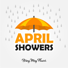 April Shower Vector Design Template