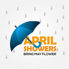 April Shower Vector Design Template