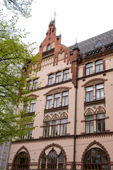 Old house on Korkeavuorenkatu street, Helsinki, Finland