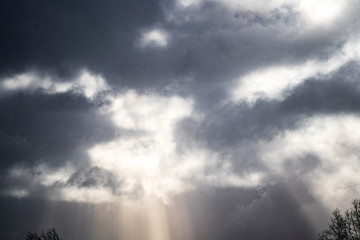 clouds with light