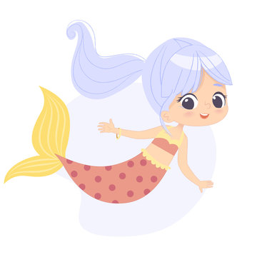 Mermaid Character Beautiful Girl Sea Nymph Art