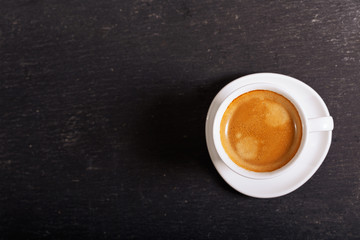 cup of coffee, top view