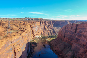 Colorado River and Glenn Canyon near Page, Arizona, USA From Above