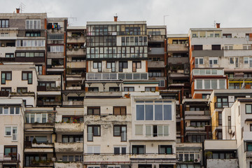 Modern residential building in Sarajevo.Bosnia and Herzegovina
