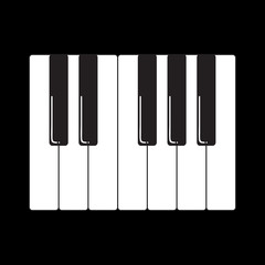 Naklejka premium Cartoon piano keys