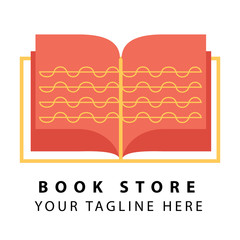 book store logo vector illustration