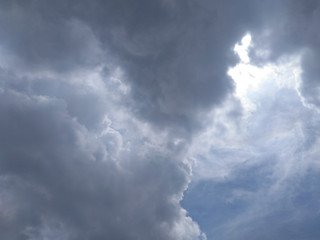 Fototapeta na wymiar White soft cloud texture on blue sky background