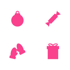 Vector. Set of christmas illustrations. Flat style