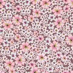 Seamless vintage floral pattern for gift wrap and fabric design