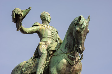 Fototapeta na wymiar Equestrian statue of King William II