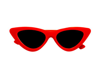 Orange or Red Sunglasses on white backgound