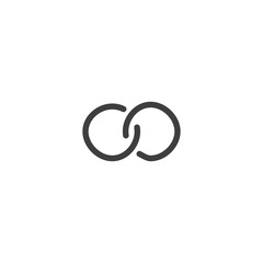 Link icon. Chain sign