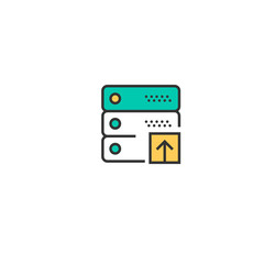 Server icon design. Interaction icon vector design