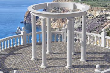 Architectural construction with columns