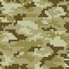 Digital pixel camouflage. Seamless background. Vector graphics.