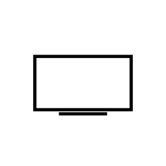 Vector image of a flat, linear TV icon. Isolated TV on a white background
