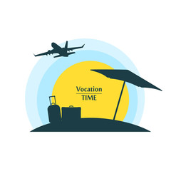 summer vacation vector icon