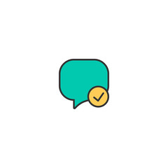 Speech bubble icon design. Interaction icon vector design