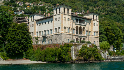 Blick auf den Palast Palazzo Gallio Gravedona am Comer See in Italien