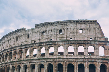 Fototapeta na wymiar Old Image of Colosseum in Rome 