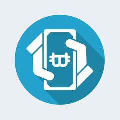 Exchange of bitcoin banknotes