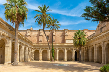 cloister of the cathedral of Almeria. - obrazy, fototapety, plakaty