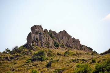 View of the hills and mountains on the way to the Formentor Lighthouse
