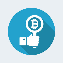 Bitcoin supporter concept icon
