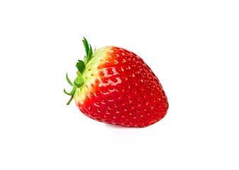 Isolated of red strawberry on white background. Clipping Path - Image