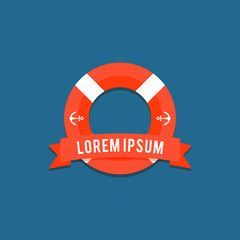 Ring buoy fiber badge frame