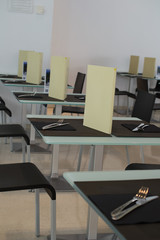 Interior of restaurant.