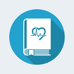 Medical book flat icon