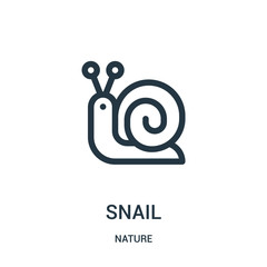 snail icon vector from nature collection. Thin line snail outline icon vector illustration. Linear symbol for use on web and mobile apps, logo, print media. © MacroOne