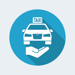 Flat icon of taxi service