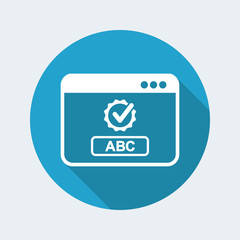 Obraz premium Software window for check a text