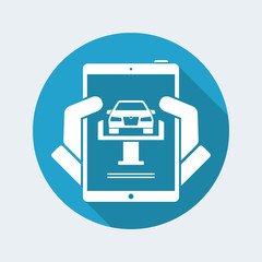 Car service application on tablet