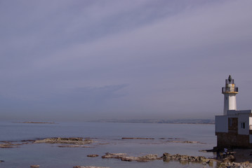 Sea Side in Tyre Lebanon with a Lighthouse