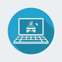 Car check on laptop