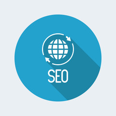 Seo worldwide connection icon