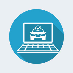 Premium car on laptop