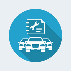 Assistance car manual icon