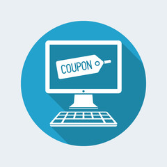 Coupon online concept icon