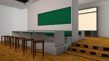 modern interior of a room