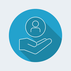 Personal services lineal icon