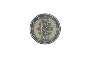 Commemorative 2 euro coin of  France