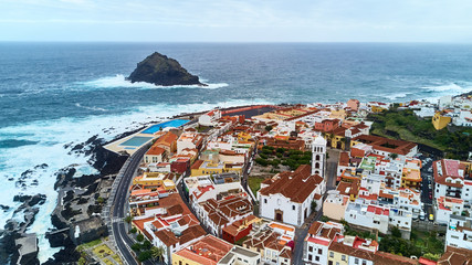 aerial view on Iglesia de Santa Ana Tenerife