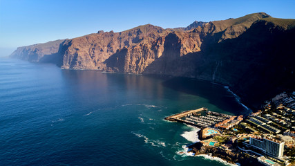 aerial view on Los Gigantes Tenerife