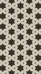 Ornate geometric pattern and two-tone abstract background