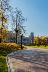 Moscow, Russia - October 15, 2018: Great Tsaritsyno Palace in museum-reserve Tsaritsyno